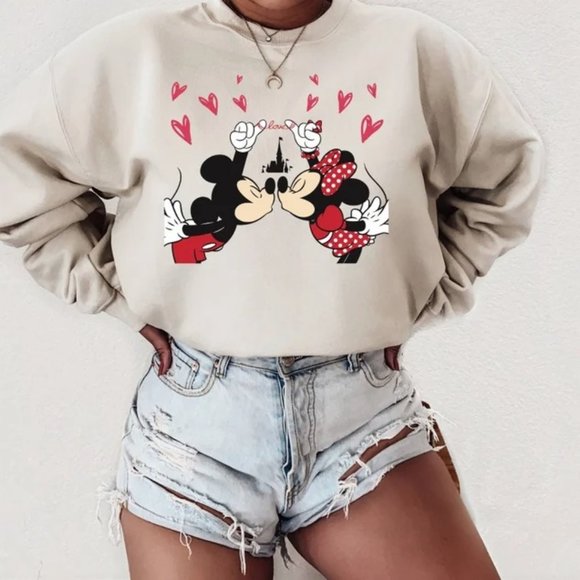 Mickey and Minnie Mouse EPCOT Disney Womens Sweater L - Picture 1 of 1